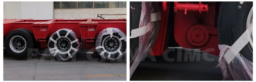 CIMC 9 Line 18 Axles lowbed trailer  axles